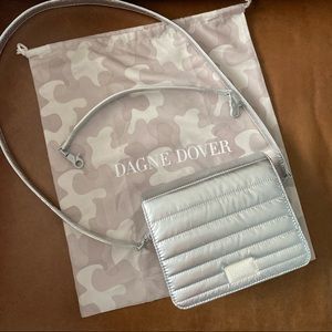 NWOT Dagne Dover Silver Puff Epic Crossbody